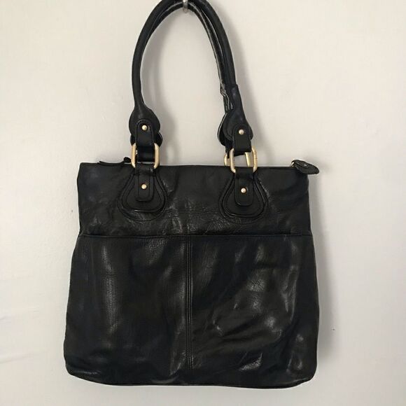 Rolfs black leather purse with gold hardware - Picture 11 of 13